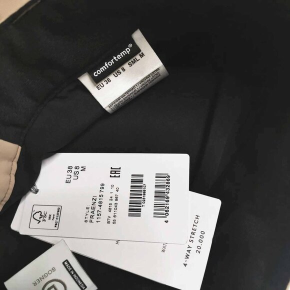 NEW $750 Bogner Fraenzi Ski Pants!  US 14 e 44  Tan  20K Waterproof  Primaloft - Picture 6 of 6